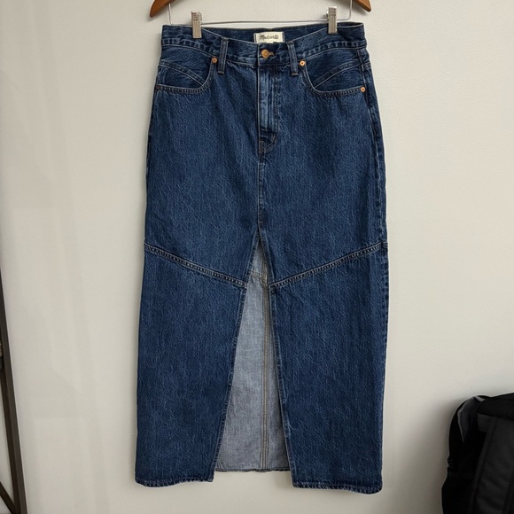 Madewell Denim Maxi Skirt Sz 29 - Picture 10 of 11